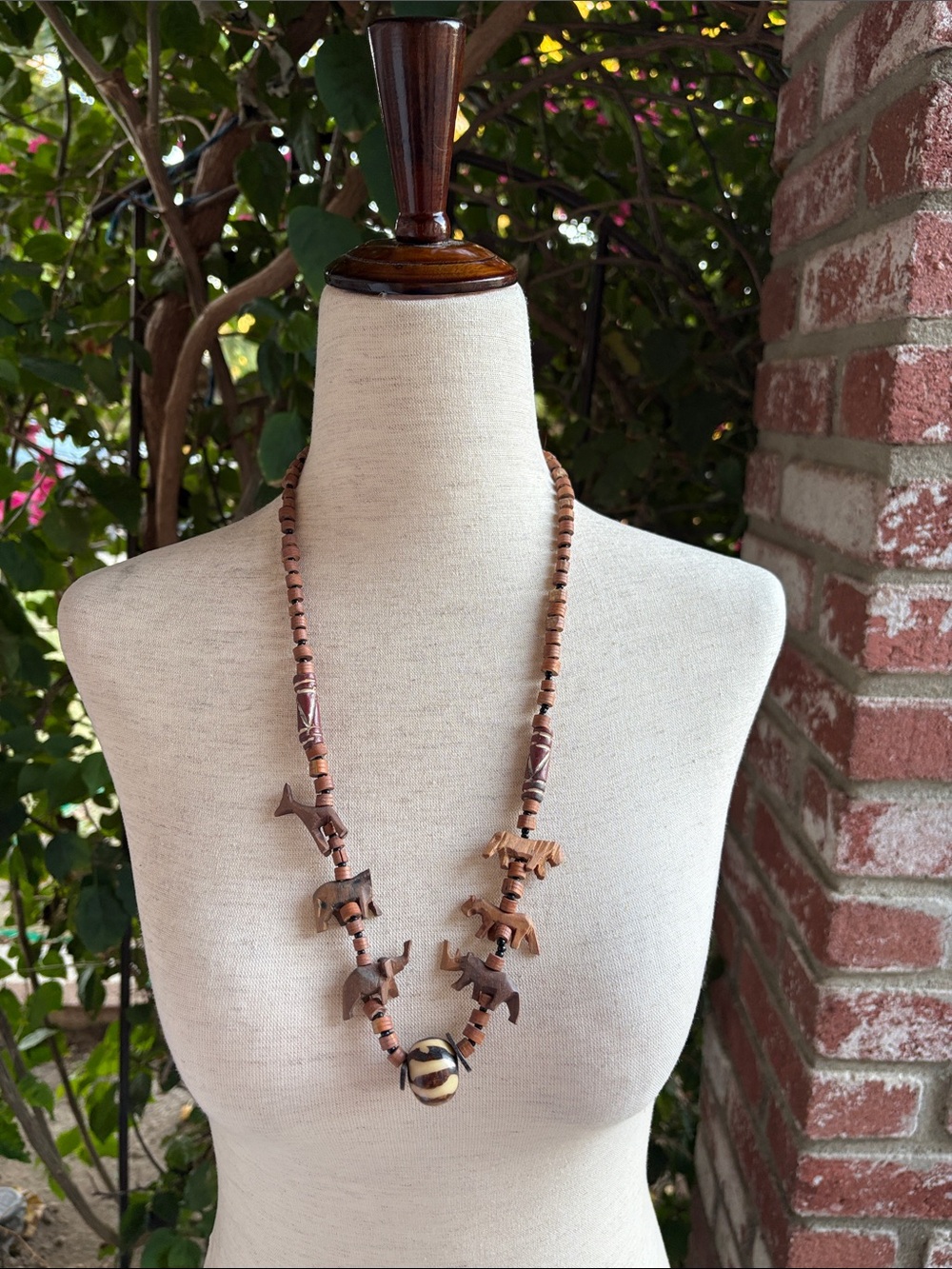 Animal Print🐾 Safari🍃🦒Wooden Necklace